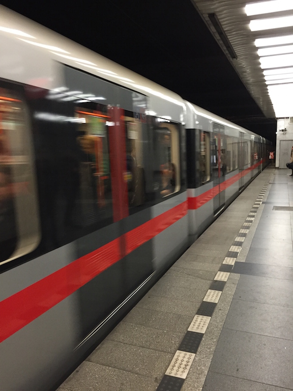 Prague metro - The riding train